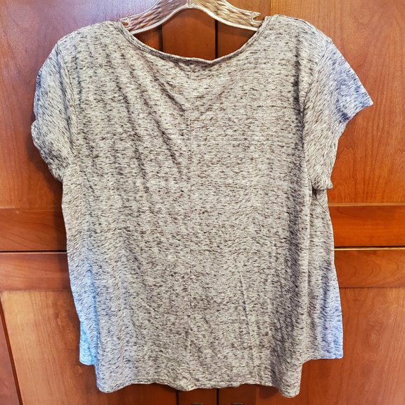 Grey Tee Shirt w Hamsa Design & Cap Sleeves - S - Like New - Style & Co - Picture 3 of 4